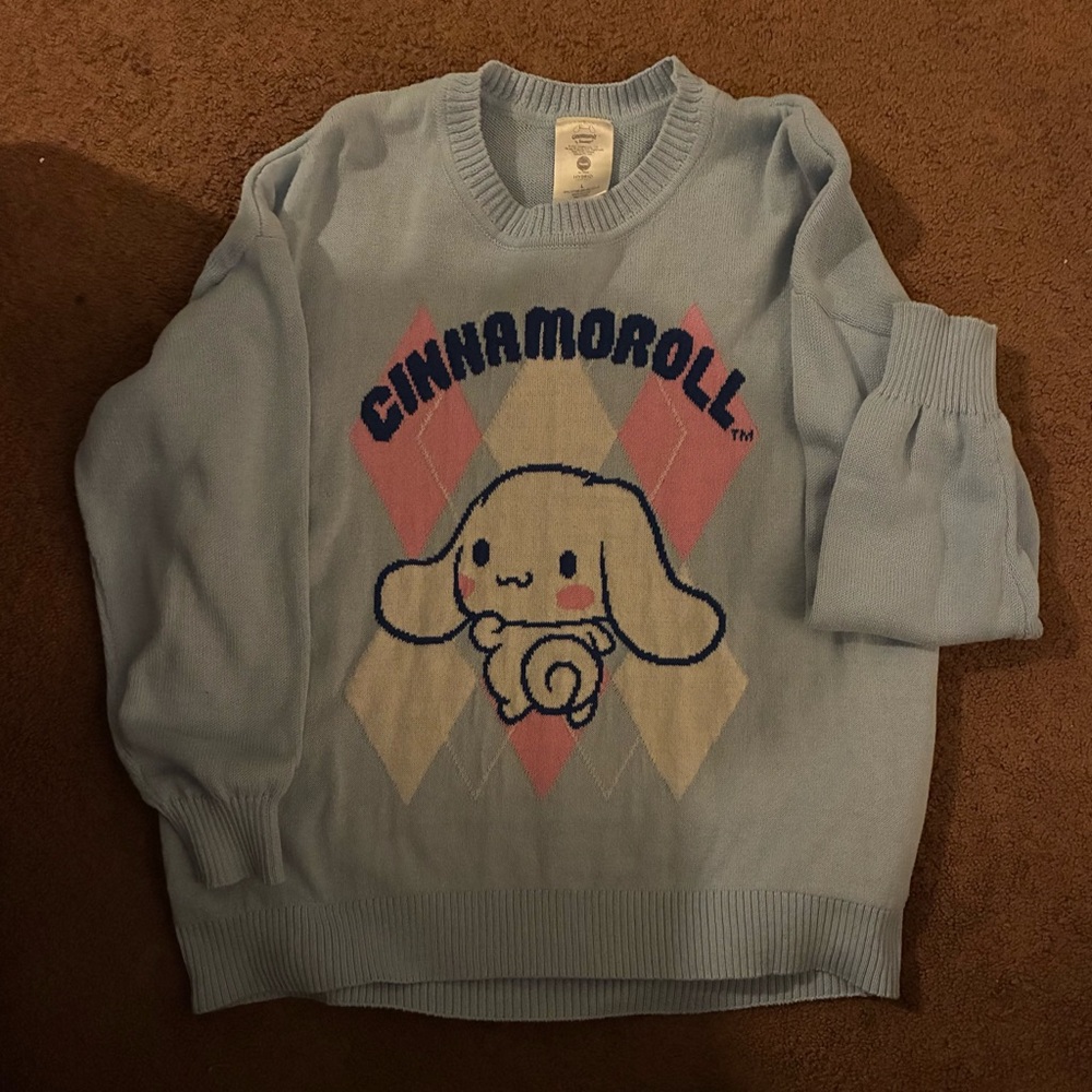 Cinnamoroll Light Blue Winter Sweater